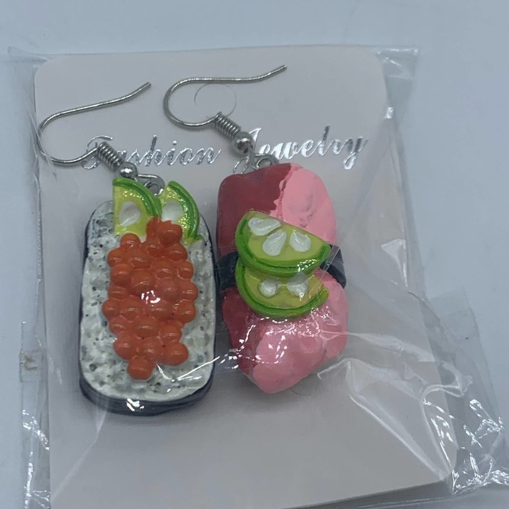 NEW sushi and fish egg earrings - Picture 3 of 16